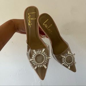 Embellished Transparent Heels